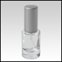 Clear roll-on tulip shaped bottle with Matte Silver Sprayer. Capacity: 5 ml (1/6 oz)