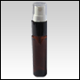 Amber Glass Spray Bottle with Black Metal Spray Top.Capacity: 1/3oz (9ml)