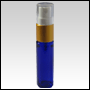 Cobalt Blue Spray Bottle with Gold Metal Spray Top.Capacity: 1/3oz (9ml) 