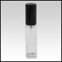 Square Slim bottle with Black sprayer and cap. Capacity: 8ml ~(1/3)oz 