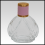 Clear Tiara glass bottle with Pink Leather-type screw on cap. Capacity: 54 mL (~1.82 oz) at neck. 