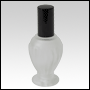 Diva Frosted glass bottle with Black treatment pump and cap. 46 ml(1.64 oz)