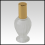 Diva Frosted glass bottle with Gold treatment pump and cap. 46 ml(1.64 oz)