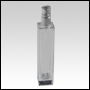 Sleek clear glass bottle with Matte Silver treatment pump and clear 