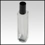 Slim clear glass tall bottle with Black treatment pump and cap. Up to 104 mL (4oz)