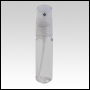 Plastic Bottle with Clear Spray Top and Clear Cap. Capacity: 10ml (1/3oz)