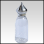 Plastic Bottle with Silver colored Minaret Cap.Capacity: 1oz (30ml)