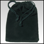 Green velveteen gift bag / pouch. Size : 5\ tall x 4