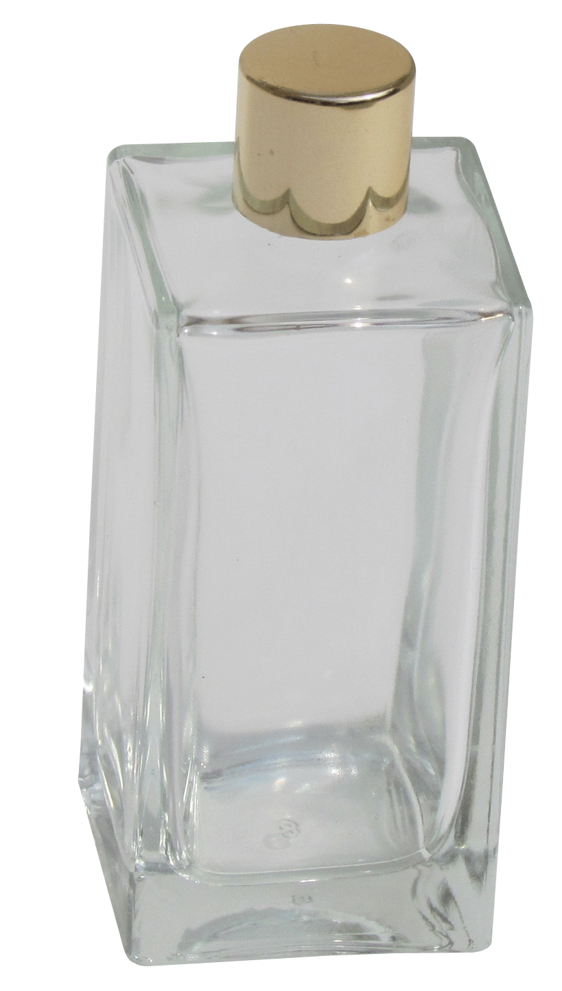 Empire Perfume bottle, 100ml capacity with Gold cap.